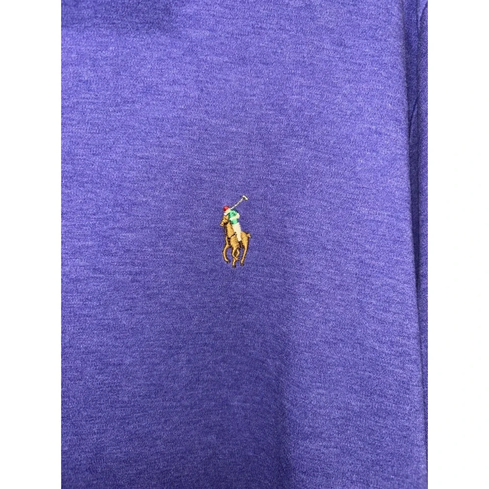 Polo Ralph Lauren Classic Fit Polo Shirt Men XXL Pima Purple Heather Flesh Pony‎